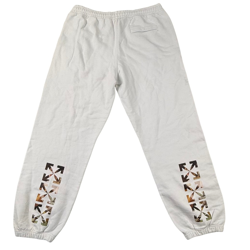 Off-White Caravaggio Arrows Graphic Sweatpants White Mens Streetwear Joggers